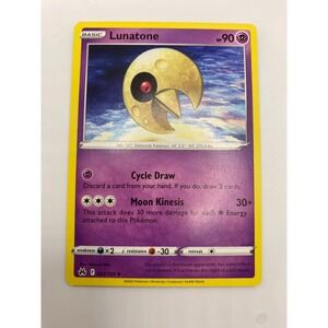 Pokemon Lunatone 062/159 Crown Zenith Psychic Basic Card Purple Collectible Game